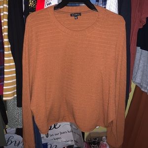 Long sleeve, sweater crop top.